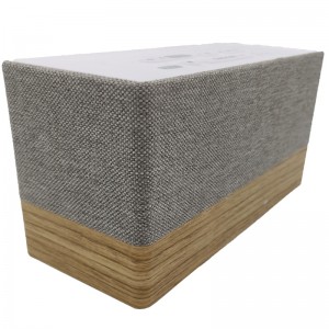 FB-CR320 High-end Wooden Bluetooth Clock Radio Højttaler W/Fabric Grill